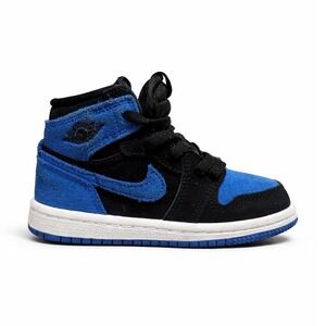 Nike Air Jordan 1 Mid Toddler Royal Blue Black Suede High Top Sneakers‎ Size 6C